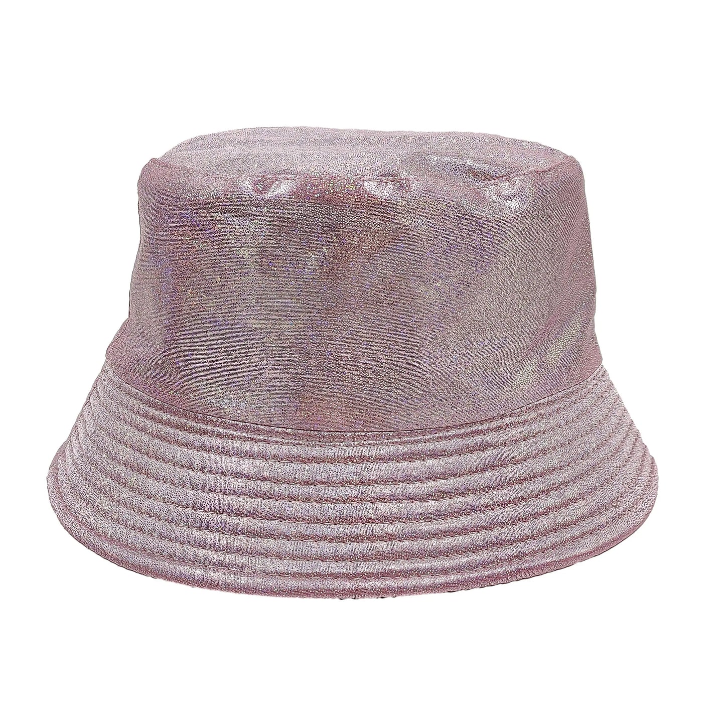 Colorful Shiny Leather Two Sided Fisherman Hat Women's and Men's Hip Hop Summer Sunshade Hat Foldable Bucket Hat