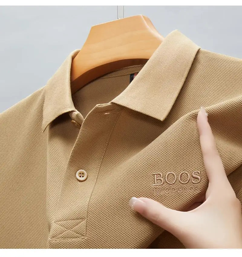 2025 Summer New Brand Embroidered Men's 100% Cotton Short Sleeve Polo Shirt Casual Breathable Top Tshirt Hot Selling