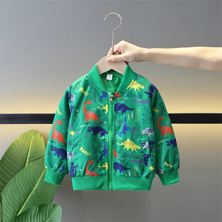 Boys Coat Outerwear Dinosaurs Pattern Boy Coats Kids Casual Style Jacket Boy Toddler Clothes Boy