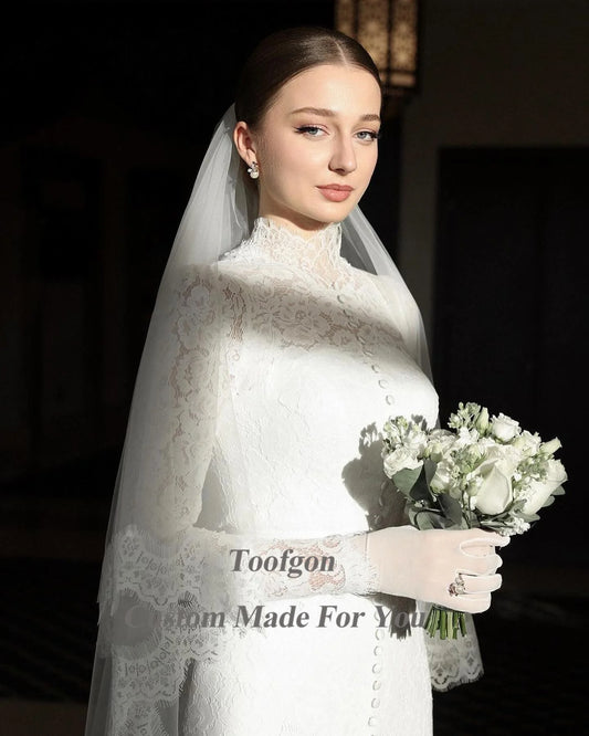 White Bridesmaid Dresses: Wedding Dresses A Line Long Sleeve Wedding Gowns
