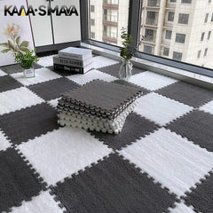 30x30cm Plush Puzzle Foam Floor Mat Creative Fashion Carpet Square Interlocking