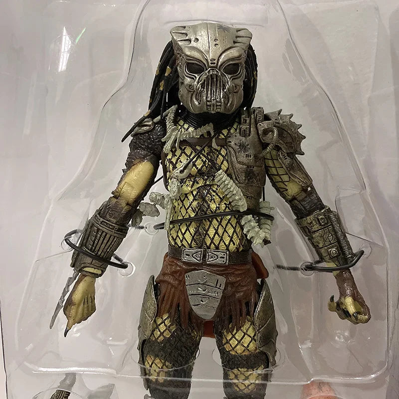 Aliens vs Predator Jungle Demon Predator Hunter Unmasked Masked Action Figure 30th Anniversary Model Toys Desktop Decoration