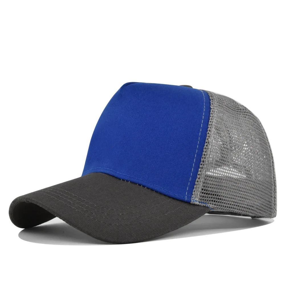 Fashion SunHat Outdoors Trucker Hat Cotton Mesh BreathableBaseball Cap Women Men Summer Sunshade MeshCap Truck Hat Cap Wholesale