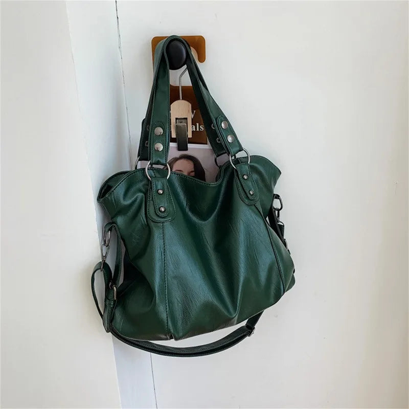 Large Capacity Black Shoulder Bags For Women Large Shopper Bag