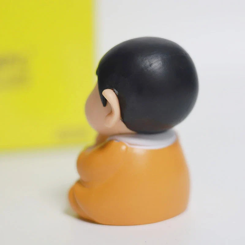 8cm Crayon Shin Chan Cos Buddha Good Luck Compassion Action Figure Funny Kawaii Doll PVC Model Toys Collection Children Gifts