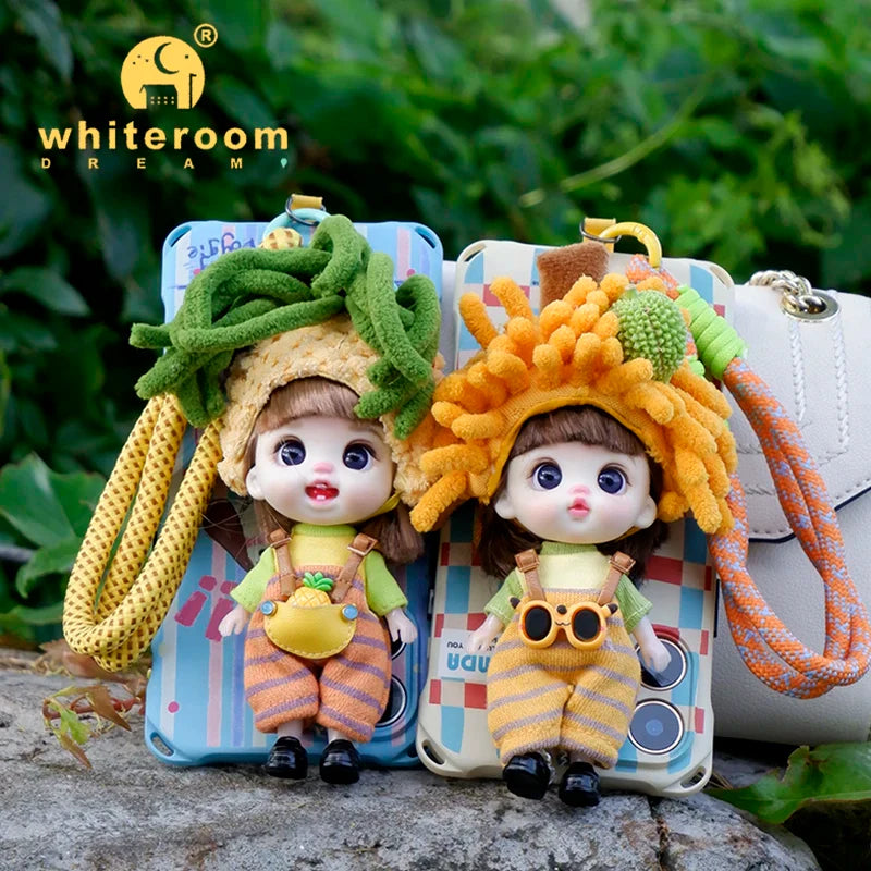 bjd doll Dolls for girls 13cm Labbu doll pocket mini blyth girl Doll Barbi Cry Baby Ball jointed doll Mobile phone Decoration