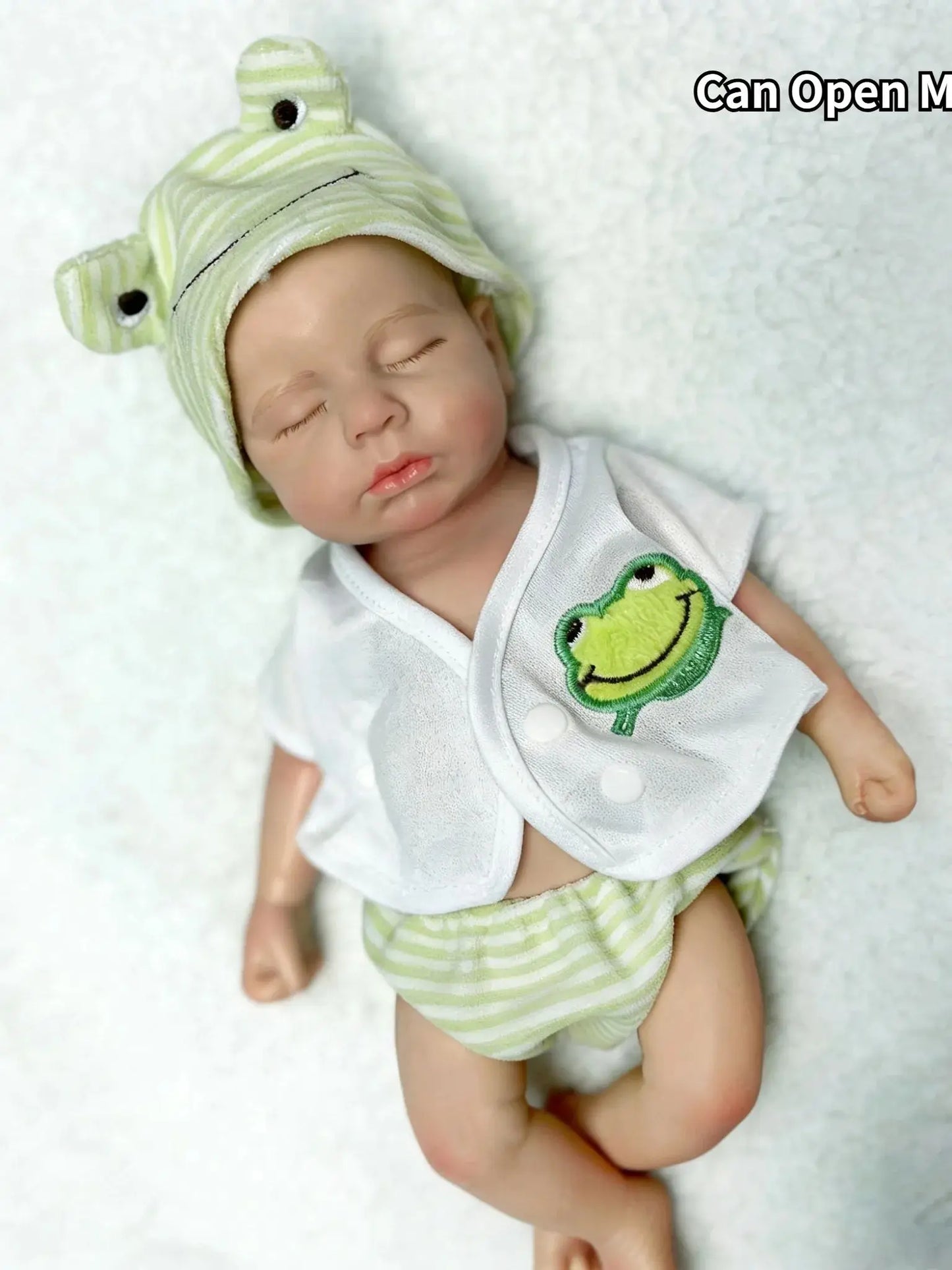 13 Inch Full Body Soft Silicone Bebe Reborn Doll Handmade 3D Painted Skin Newborn Baby Doll Gifts