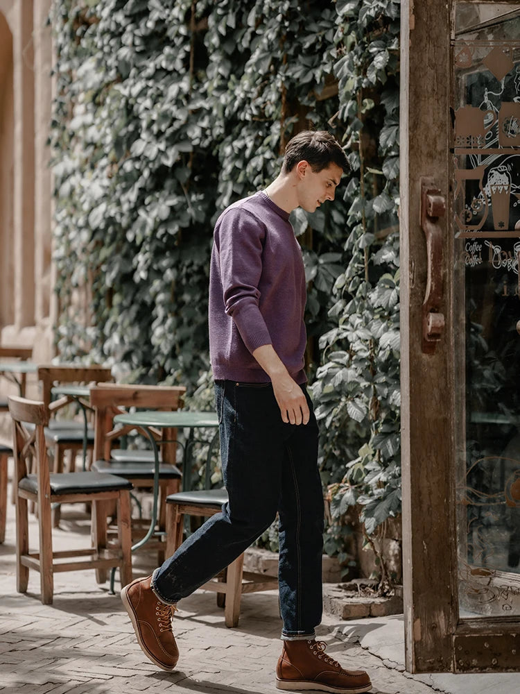 Autumn Basic Sweater Men Regular Fit Warm Knits Pullovers