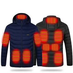 Smart Heating Jacket USB Smart Charging Heating Cotton Coat Winter