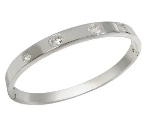 Bamboo Beads Punk Gold Plated Bangle for Women Men Trendy Stainless Steel Metal Bracelets Geometric Round Bead Jewelry Accessory