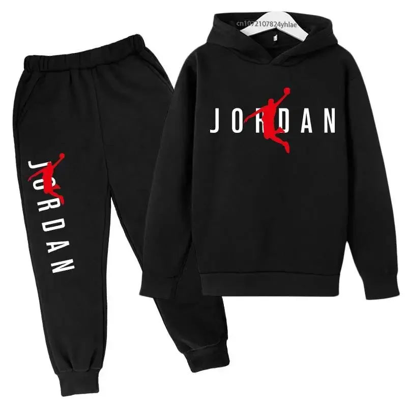 Autumn Hoodie Pants Two Piece Suit Children Spring   Boys And Girls Outdoor Sports Set Kid Casual Pullover basketball Coat