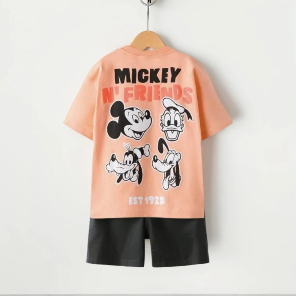 Disney Cool Boy Clothes Designer Za Tops Summer Boy Children Outfits Short Sleeved T-shirt Sport Clothing Children Suit For Boy