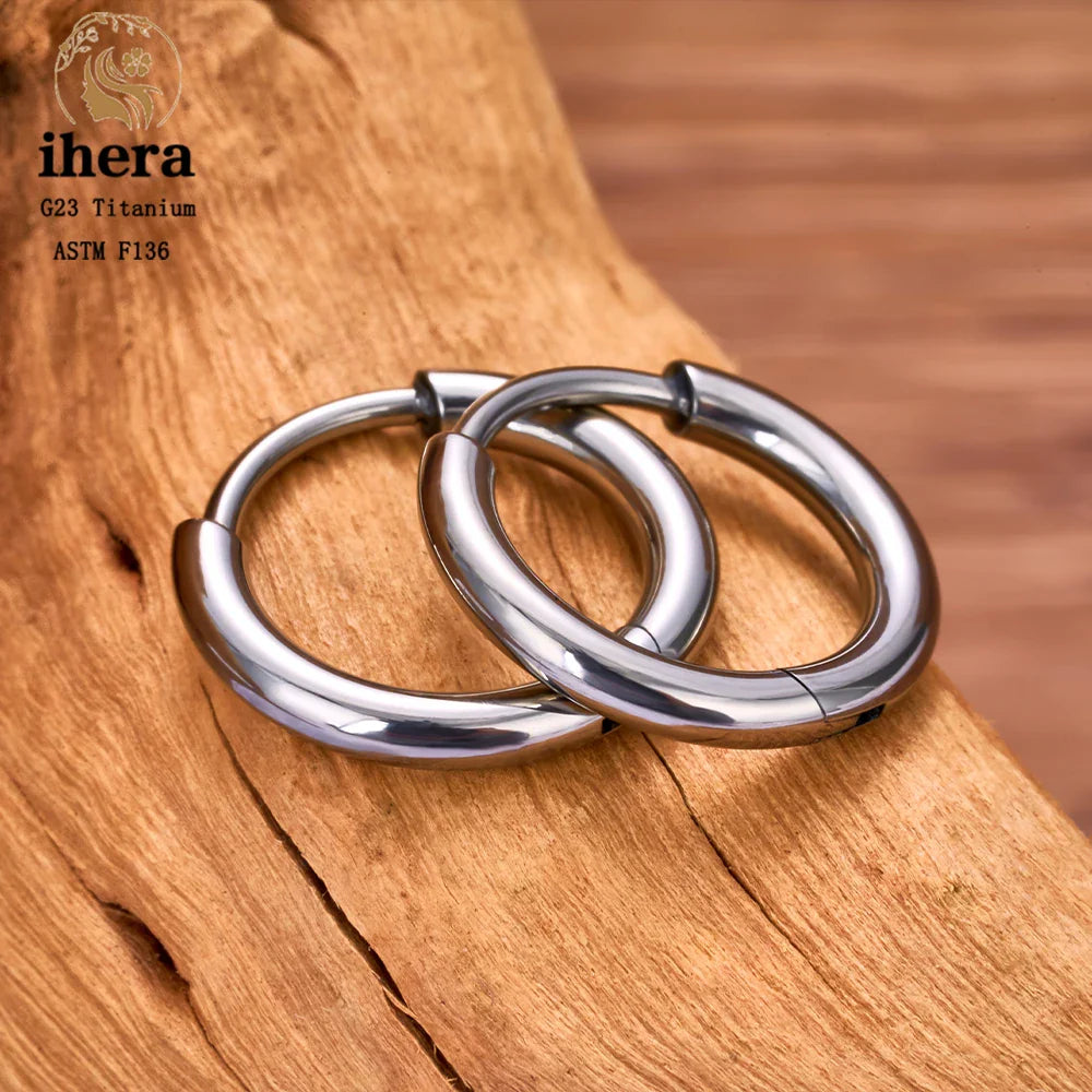 2/20PCS G23 Titanium Piercing Round Earrings Hoops with Zircon Ear Buckle Women Ear Tragus Cartilage Helix Piercing Jewelry