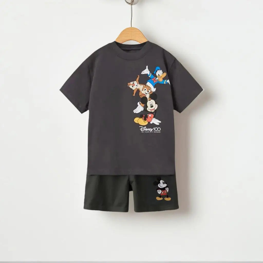 Disney Cool Boy Clothes Designer Za Tops Summer Boy Children Outfits Short Sleeved T-shirt Sport Clothing Children Suit For Boy