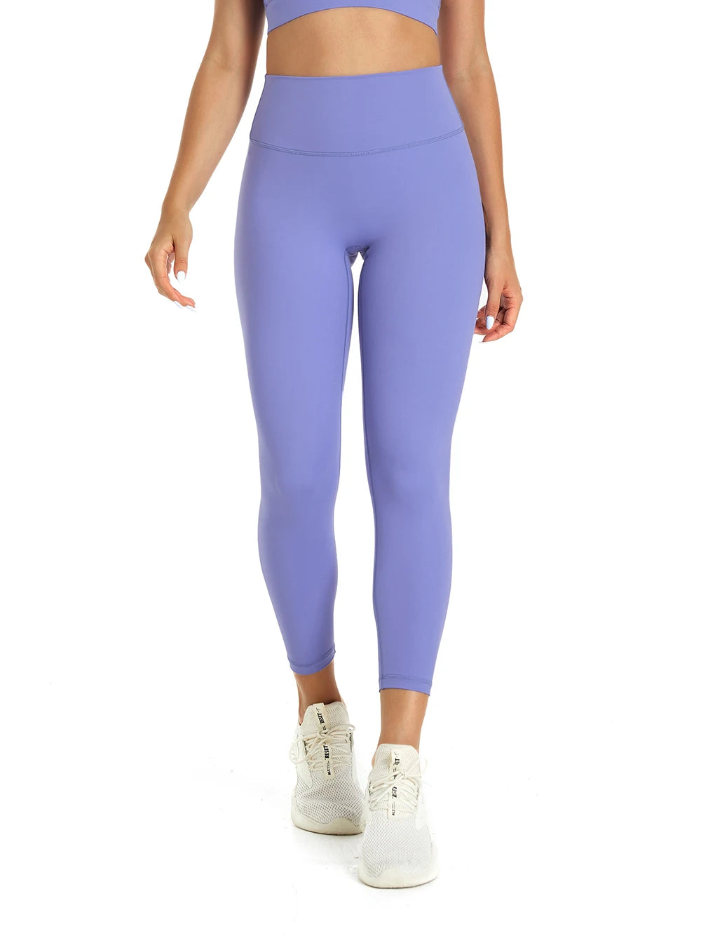 Women Workout Leggings No Front Seam Buttery Soft Yoga Pants Curved Contour