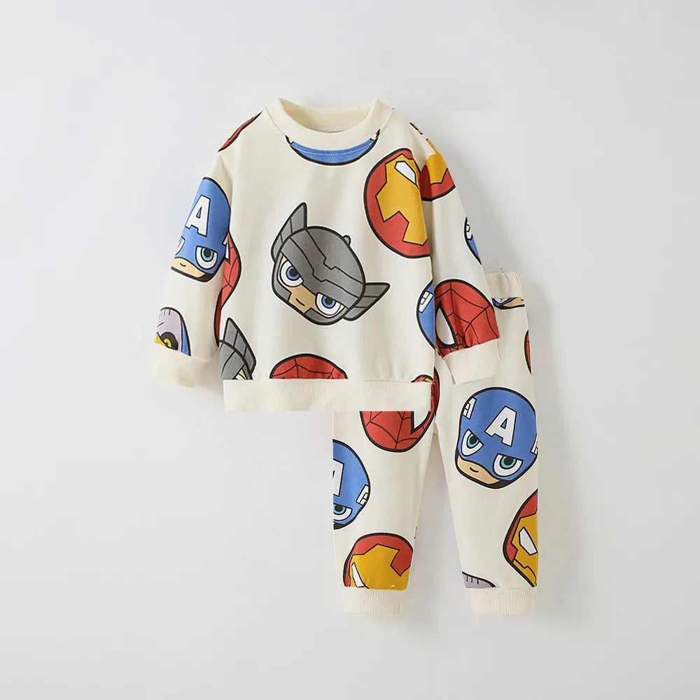 2pcs Baby Boy Clothes Set Spiderman Long Sleeve Kids Sweatshirts + Pants Spring Autumn Toddler Baby Girl Tracksuit Clothing
