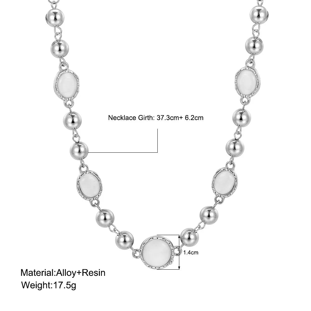 Y2K Retro Kpop Silver Color Pendant Necklaces For Women Gothic Zircon Heart Cross