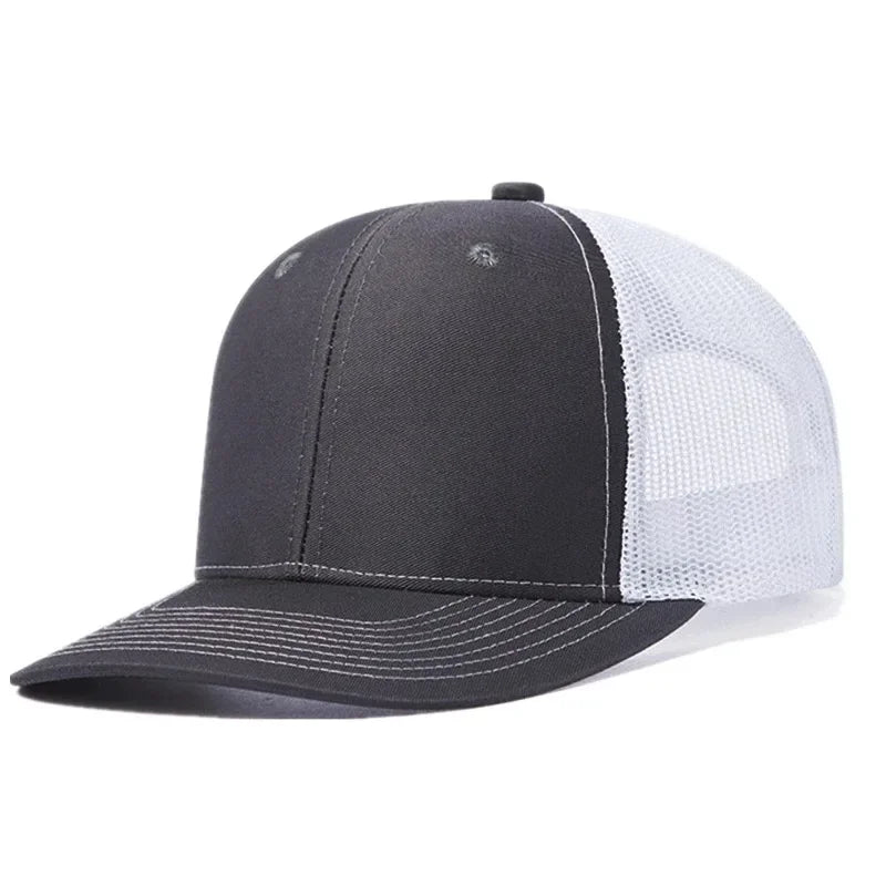 Hot Sale Unisex Cap Slight Curved Brim Style Trucker Hat  Men & Women Casual Outdoor Breathable Summer Cap
