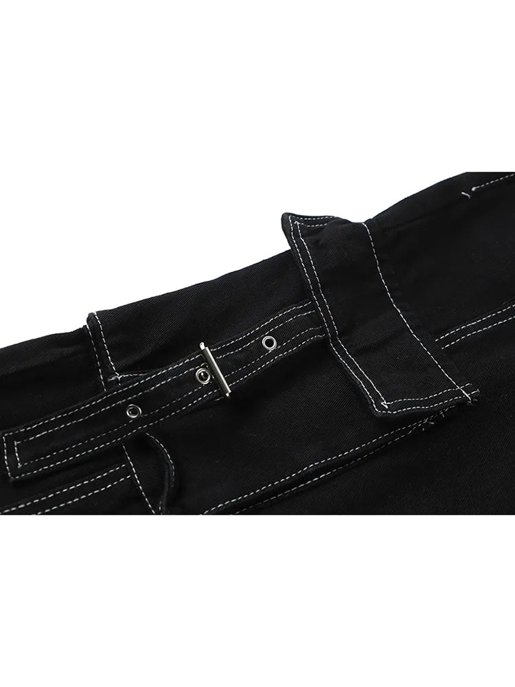 Baggy Jeans Women Cargo Pants Vintage High Waist Streetwear Denim Pants