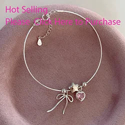 VENTFILLE 925 Sterling Silver Line Extremely fine Bracelet for Women Love Haert Bead Korean Ins Sweet Jewelry Gift Dropshipping