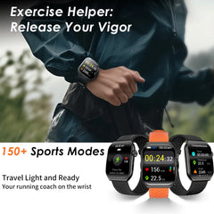 Pinteek Smartwatch Bluetooth Call Smartwatch Touch Dial for Android Music Fitness Tracker Sports Watches Compatible Strava