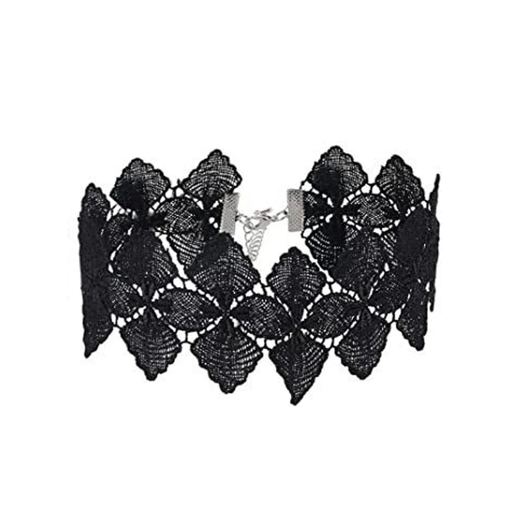 Neo-Gothic Punk Black Sexy Lace Chokers Necklace For Women Fashion Retro Clavicle Chain Halloween Collar Choker Steampunk Gifts