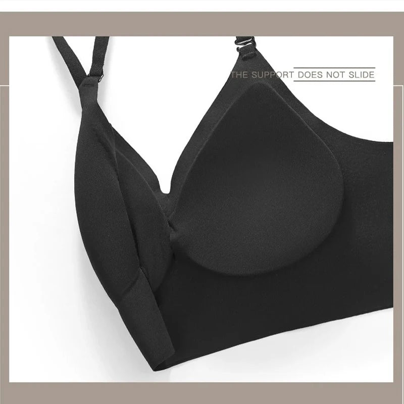 Bra Women's Slim U-shaped Seamless Backless Underwear Triangle Cup
