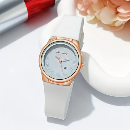 Fashion Roma Dial Women Calendar Quartz Watches Casual Silicone Band Ladies Sports Wristwatch Reloj Mujer