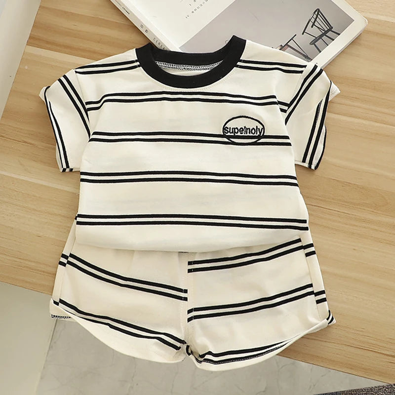 Children Clothing mother Kids Clothes Children's Sets Boys T-shirt Shorts Summer Cotton Short sleeve fashion Suit2PCS