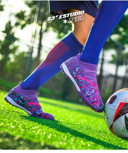 Mens Football Field Boots Ultralight Turf Indoor Society Training Soccer Shoes Cleats