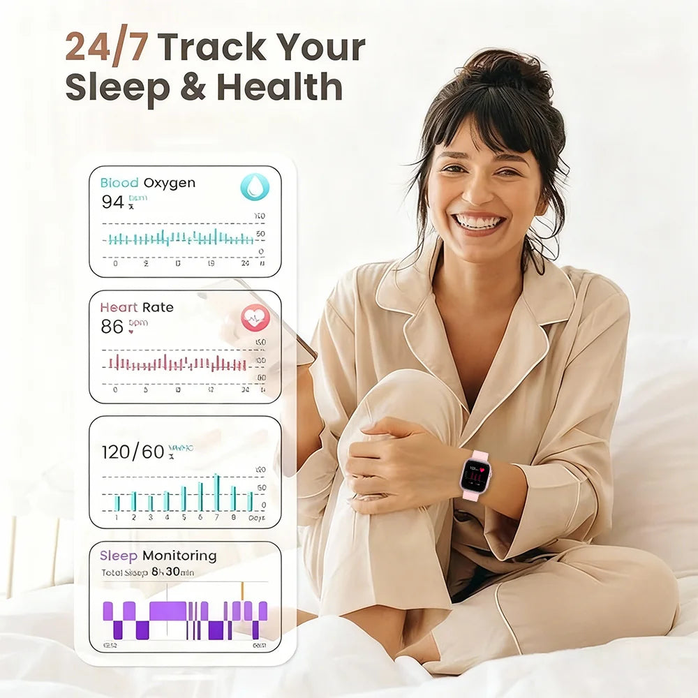 Viiray Smart Watch with 1000mAh Battery & 100-Day Long Battery Life, 110+ Sports Modes, Heart Rate & Sleep Monitor for Men Women