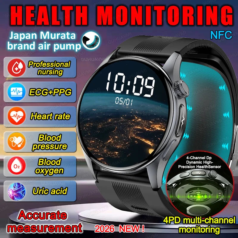Smartwatch  AMOLED Screen Call ECG Sport Watchs
