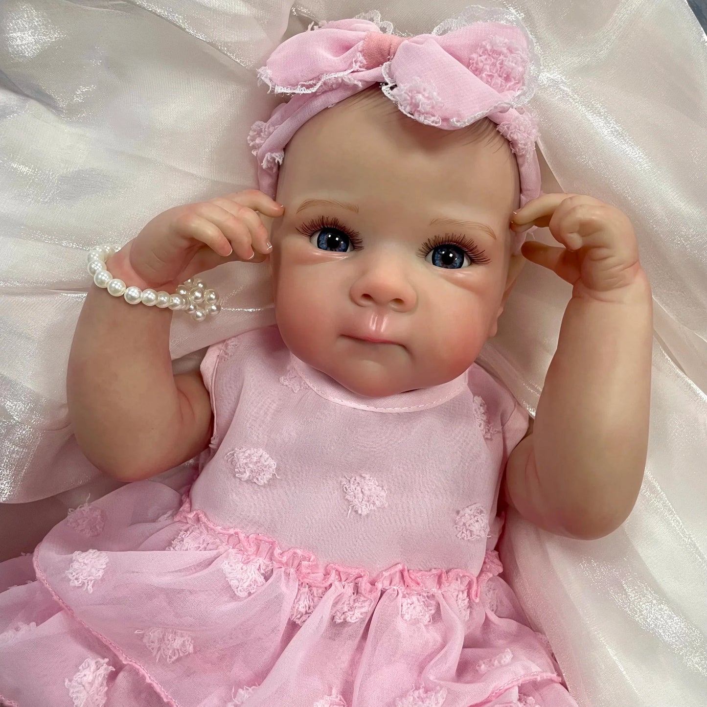 Two Options 18-19 Inch Reborn Baby Doll Girl Bettie Face Newborn Vinyl or Cloth 3D Skin Visible Veins Handmade Christmas Gift