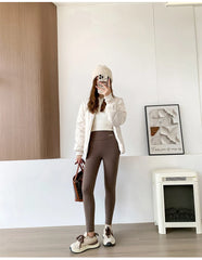 Autumn Winter Alpaca Velvet Shark Leggings Women's Fleece Thickened