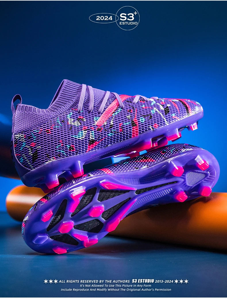 Mens Football Field Boots Ultralight Turf Indoor Society Training Soccer Shoes Cleats