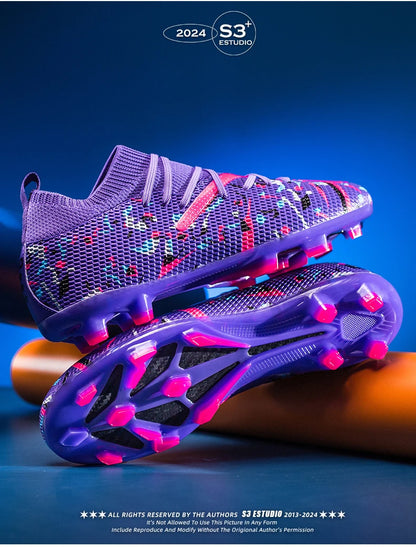 Mens Football Field Boots Ultralight Turf Indoor Society Training Soccer Shoes Cleats