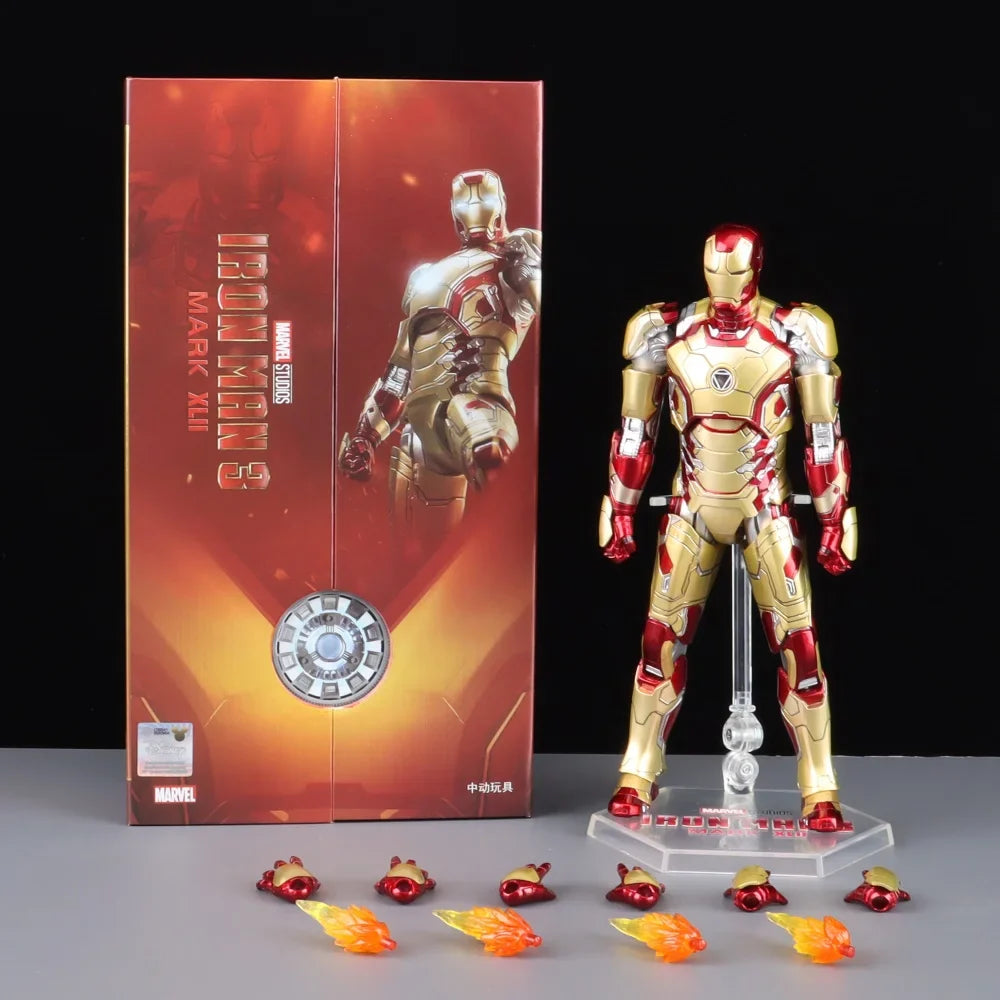 ZD Toys Iron Man Action Figure Joint Movable MK1 MK3 MK6 MK7 MK42 MK45 MK50 MK85 MK17 MK33 MK39 Adult Collection Figure Gift