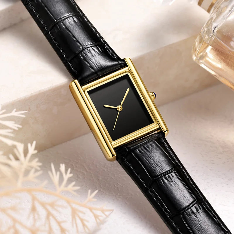 New Elegant Watches for Women and Men Fashion Leather Strap Waterproof Quartz Wristwatches Couple's Watches Gifts Drop Shipping