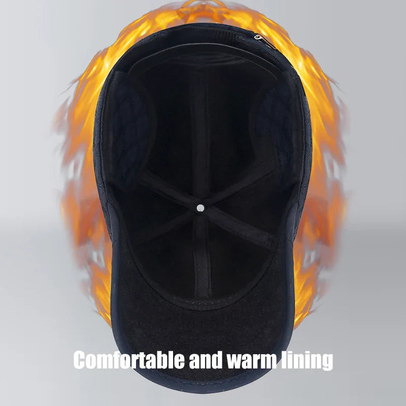 New Unisex Middle-Aged and Elderly Winter WindProof, Cold-Proof and Warm Baseball Cap With Ear Protection, Thickened Peaked Cap