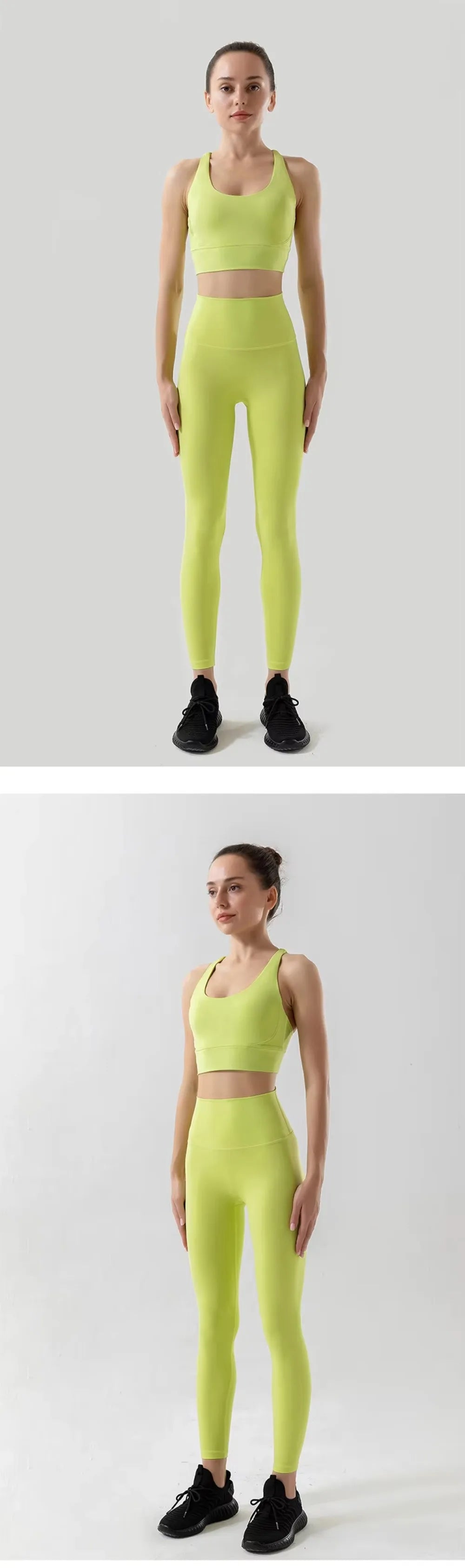 Sportswear Yoga Clothes Set Leggings and Tops Fitness Sports Suits Gym Clothing