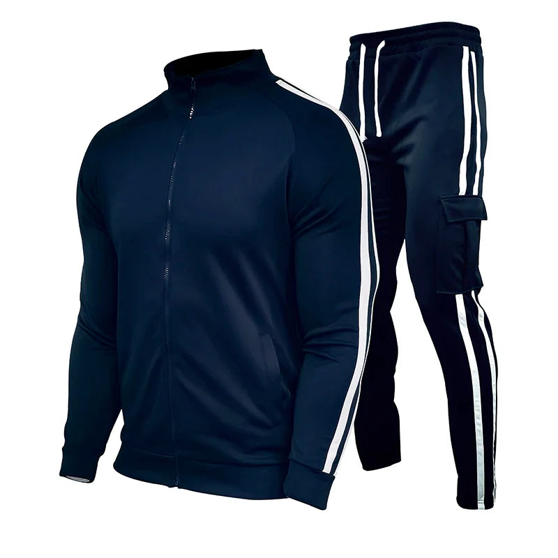 2025 men's new jogging suit, sweater, hoodie, jacket, sweatpants, 2-piece suit, men's fashion casual autumn and winter jacket.