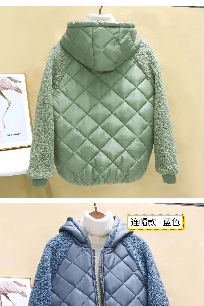 Down Cotton Jacket Female Short Coat Autumn Winter Women's Hooded Loose