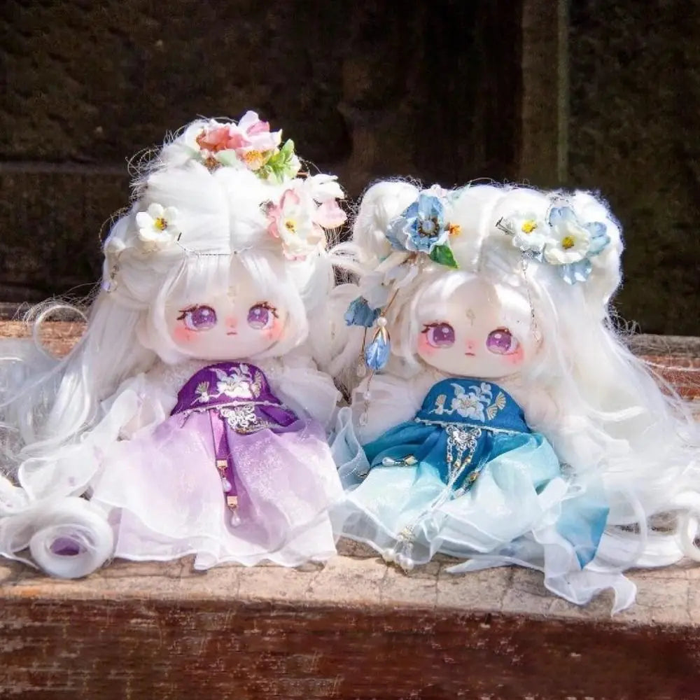 20cm Kawaii Big Eyes No Attribute Plush Cotton Doll Idol Stuffed Super Star Figure Dolls Can Change Clothes Gift for Girls Kids