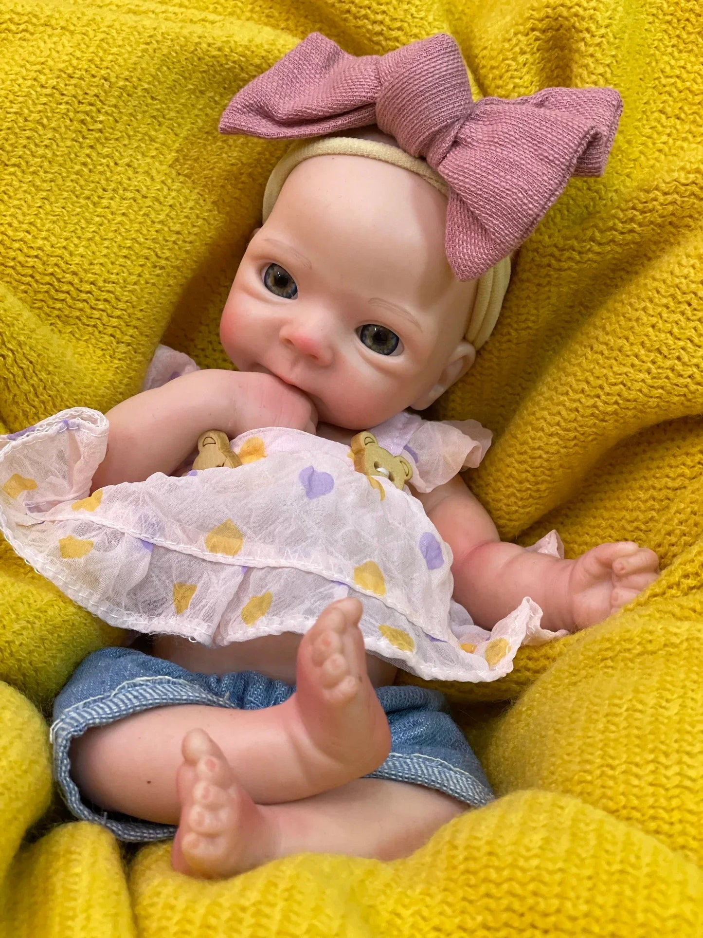 8styles/26cm Open and Close Eyes Cute Soft Full Body Solid Silicone Girl 3D Painted Skin Lifelike Real Corpo De Silicone Doll
