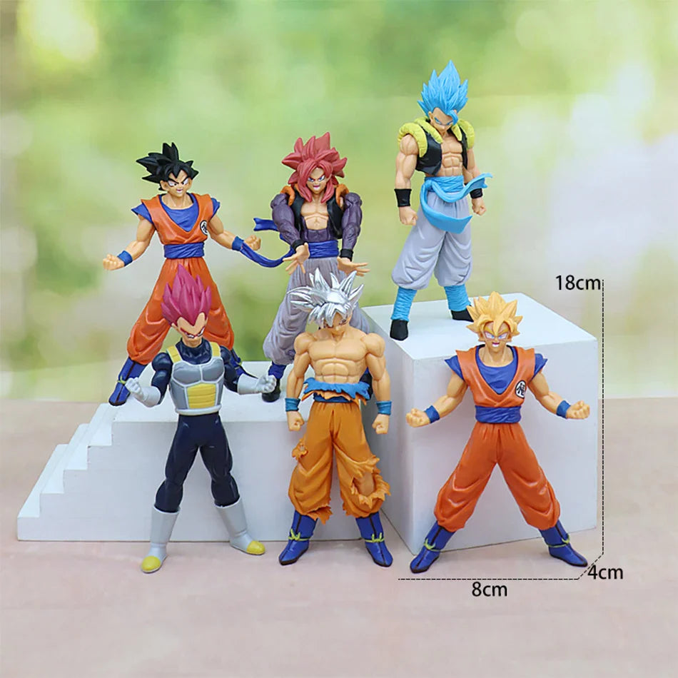 Anime Dragon Ball Z Super Saiyan Son Goku Broly Vegeta Anime Action Figure Model Christmas Gifts Collectible Figurines for Kids