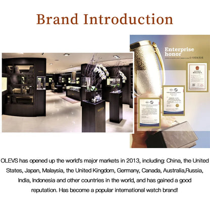 OLEVS 9970 Original Luxury Quartz Watch for Women Rhombus Mirror Digital Dial Calendar Stainless Steel Waterproof Wrist Watches