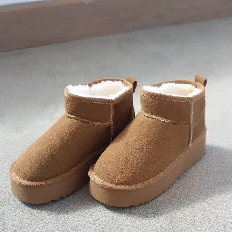 Women Snow Boots Plush Warm Casual Shoes Thick Goth Fashion