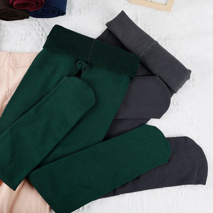 Women Winter Thicken Leggings Warm High Waist Solid Color Velvet for Female