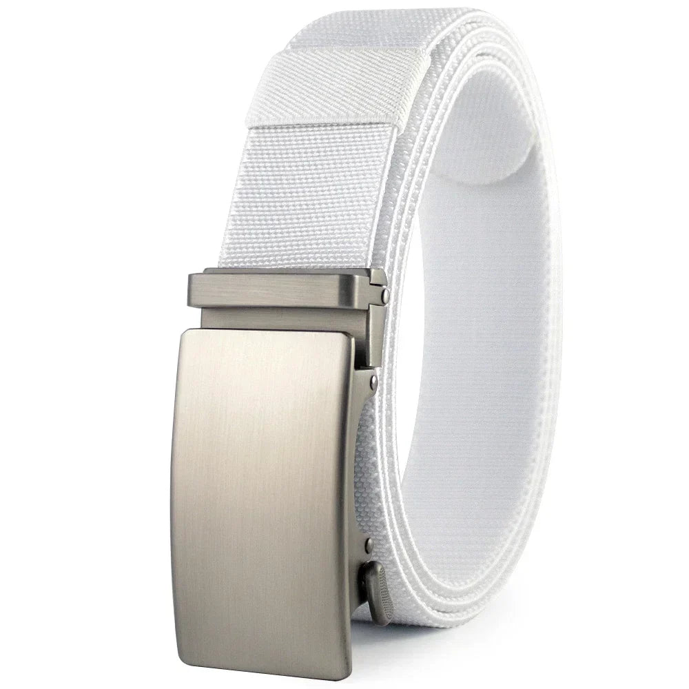 Men Belt Elastic Metal Automatic Buckle Army Outdoor Hunting Tactical Jeans Pants Belt Nylon Breathable Belts 150 Big Size Belts