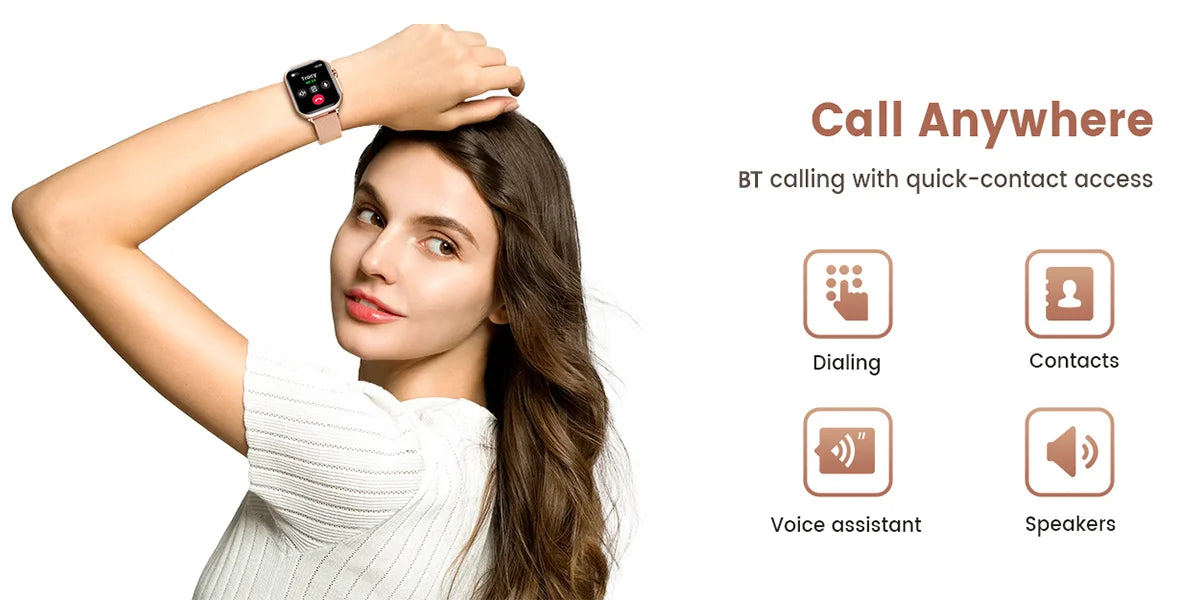 Viiray Smart Watch with 1000mAh Battery & 100-Day Long Battery Life, 110+ Sports Modes, Heart Rate & Sleep Monitor for Men Women